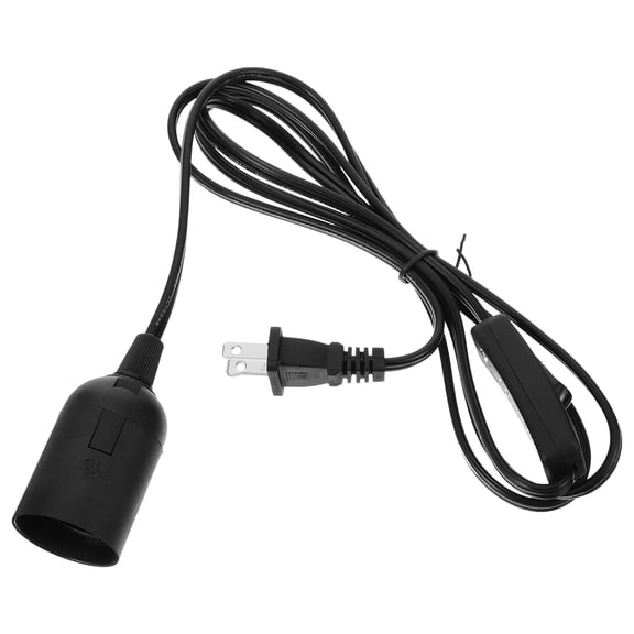HOOWIFFY Black Hanging Light Socket with Cord and Us Plug for Pendant Lamp Replacement and Adjustable Lighting