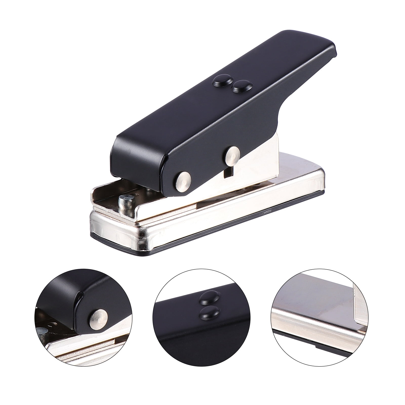 HOOWIFFY 1Pc Guitar Punch Tool for DIY Picks Durable Black Guitar Making Accessories Holder