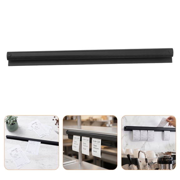 HOOWIFFY Black Aluminum Magnesium Alloy Kitchen Ticket Rail Receipt Organizer for Restaurant and Commercial Use
