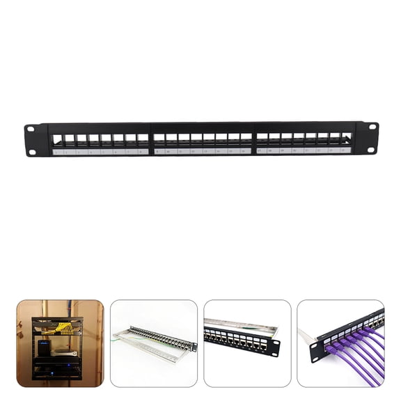 HOOWIFFY Network Patch Panel Wall Mount for Secure Wire Management Design