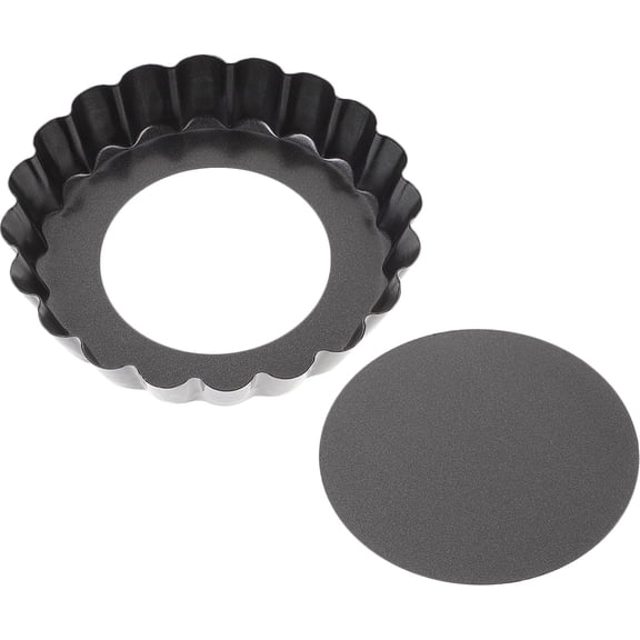 HOOWIFFY Black Round Cake Pan with Detachable Bottom Ideal for DIY Baking Recipes