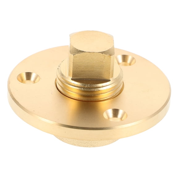 HOOWIFFY Boat Threaded Drain Plug Leakproof Brass Golden 1Set