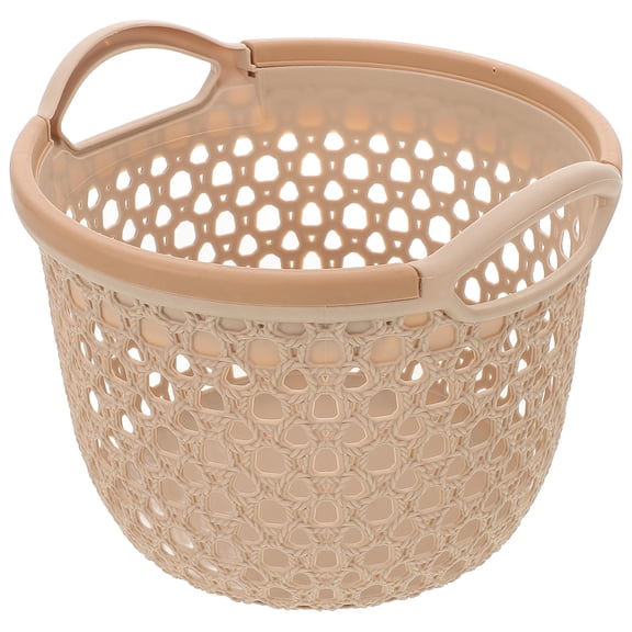 HOOWIFFY Boho Woven Storage Basket for Living Room and Bedroom, Coffee Color, and Stylish Home Organizer, 1 Piece