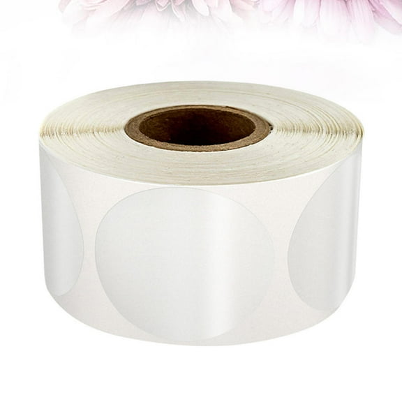 HOOWIFFY Bopp Round Sticker Roll 500Pcs Sealing Self-Adhesive Diy Food Packaging Supplies 1Inch Candy Bags