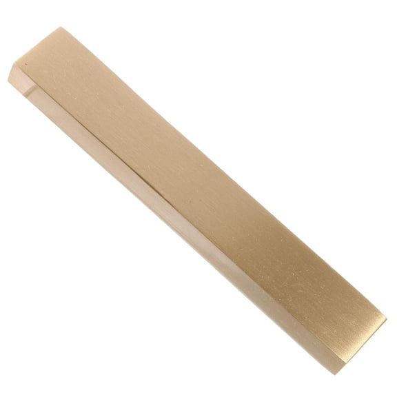 HOOWIFFY Brass Ruler Paperweight Golden Retro Decor for Office Desk 1Pcs