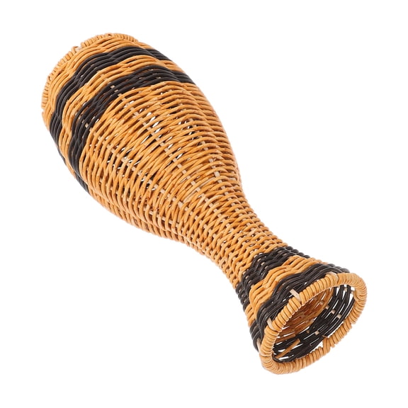 HOOWIFFY Elegant Brown Woven Floor Vase Decorative Rustic Vase for Dried Flowers