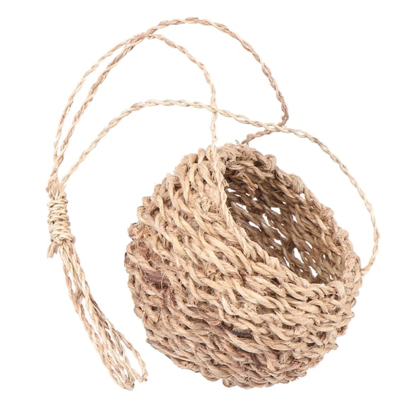 HOOWIFFY Brown Hemp Storage Basket Handwoven Soft Blanket for Plants and Home Organization