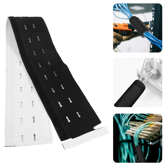 HOOWIFFY Cable Sleeve Wire Covers Neoprene Black 1Pack for Office Desk