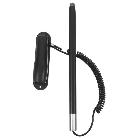 HOOWIFFY Universal Capacitive Spring Pen Black Aluminum Soft Tip High Precision Writing