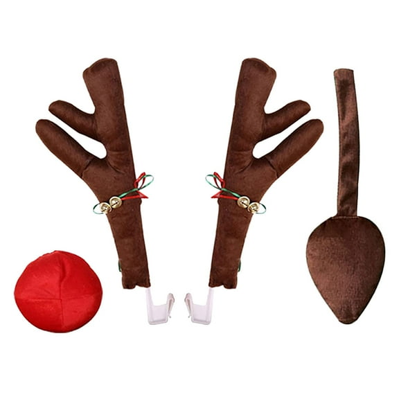 HOOWIFFY Festival Ornament Car Decorative Deer Ornaments Assorted Color 1 Set