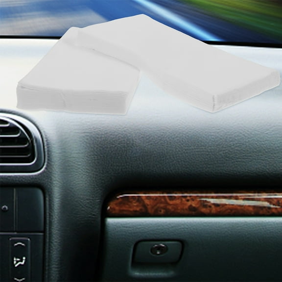HOOWIFFY White Wood Pulp Car Tissue Refills 4 Bags Compatible with Sun Visor for Easy and Convenient Use