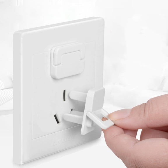 HOOWIFFY Childproof Socket Covers White PP Smooth Edges Home Safety 24Pcs