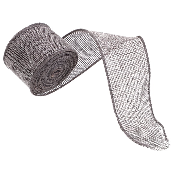 HOOWIFFY Grey Craft Ribbon for Christmas Decorations, Holiday Celebrations, Wrapping and Craft Supplies