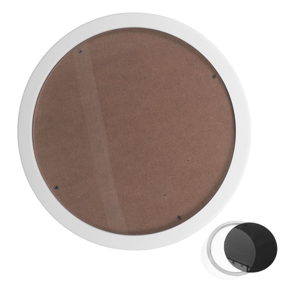HOOWIFFY 10 Inch Round Wood Picture Frame, Rustic Circular Wall Hanging or Tabletop Photo Display for Home Office Decor