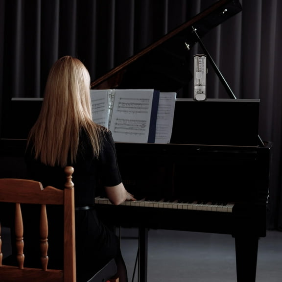 HOOWIFFY Portable Mechanical Metronome Assorted Color Wooden Metal for Guitar Piano Practice 1Pc