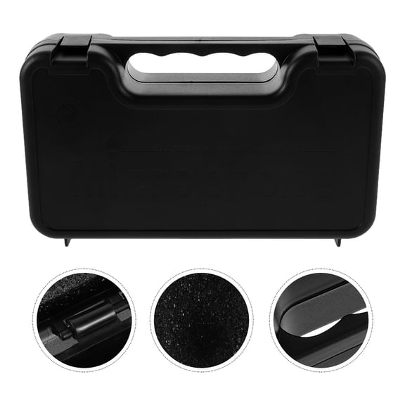 HOOWIFFY Condenser Microphone Storage Box Portable Hard Case with Protective Cotton Liner