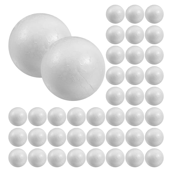 HOOWIFFY Crafting Foam Spheres 50Pcs White Round Balls For Kids Adults Diy Crafts Graffiti Handmade Flowers Decorations