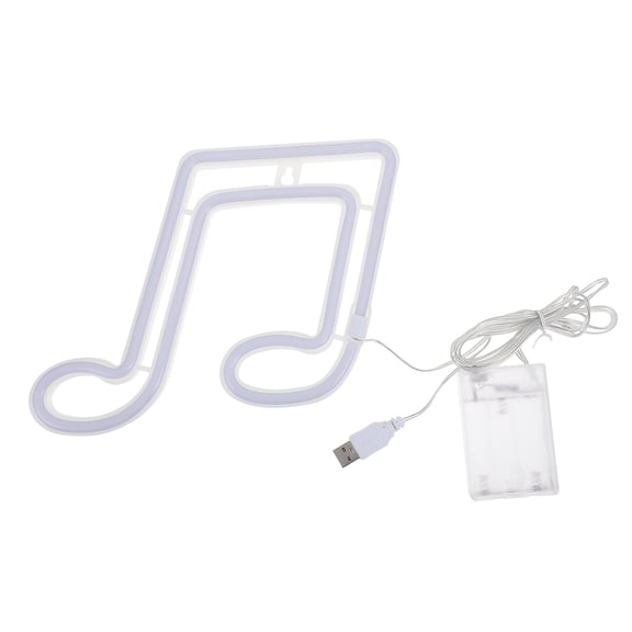 HOOWIFFY 1Pc Creative Note Modeling Neon Light Lamp Indoor Tabletop Decorative LED Light