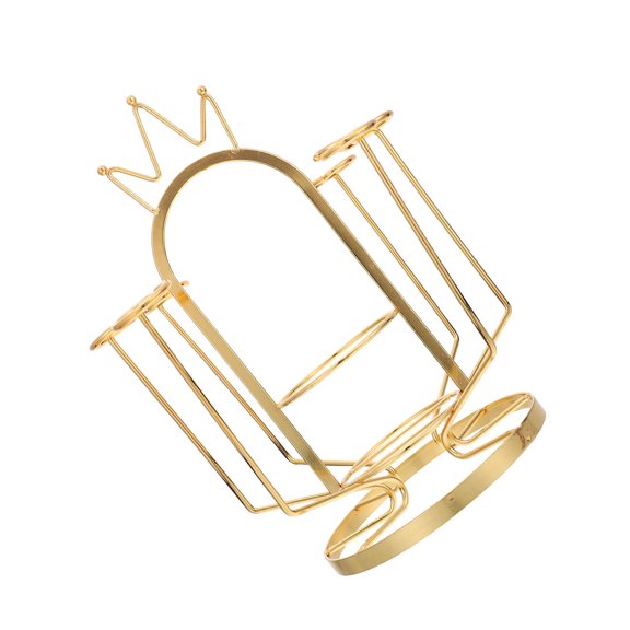 HOOWIFFY Golden Metal Cup Holder Drying Rack for Kitchen Organization, 1Pc Household Cup Storage Stand