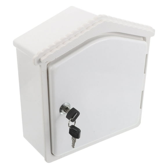 HOOWIFFY White Wall Mounted Plastic Mailbox Container - 1 Piece Storage Organizer for Home and Office