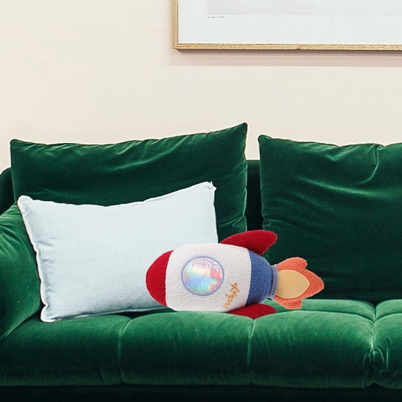 HOOWIFFY Cute Rocket Plush Pillow Soft Space Themed Bedroom Decor Multi Color for Home