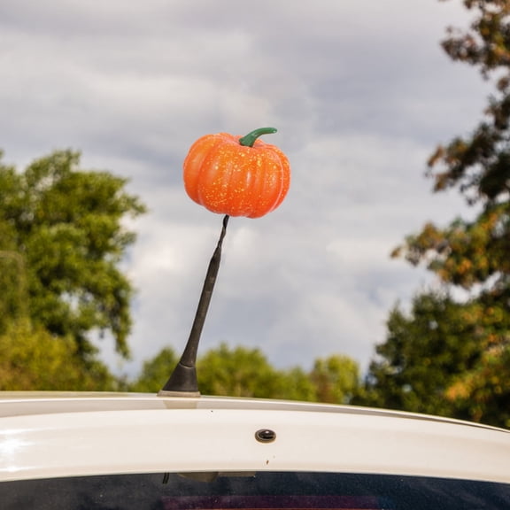 HOOWIFFY Cute Pumpkin Car Antenna Topper Foam Ornament, Vehicle Decor for Auto, Truck, SUV, Fall Accessory