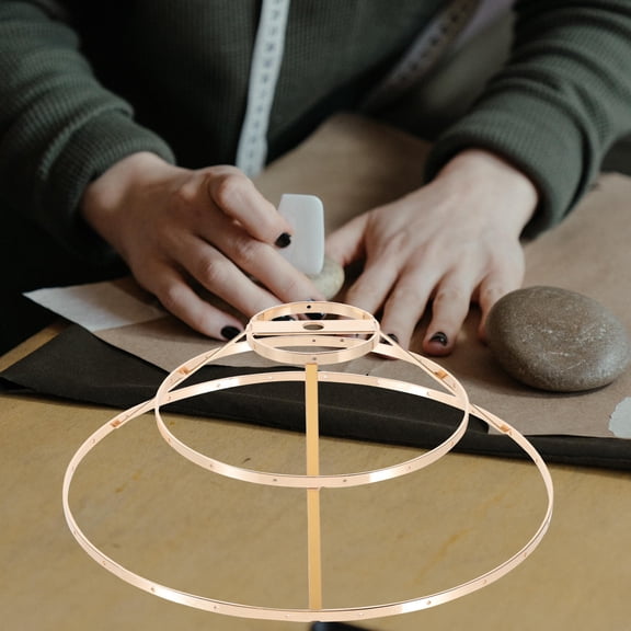 HOOWIFFY Golden Iron Wind Chime Pendant Lamp Frame Suitable for Various Lampshade Types