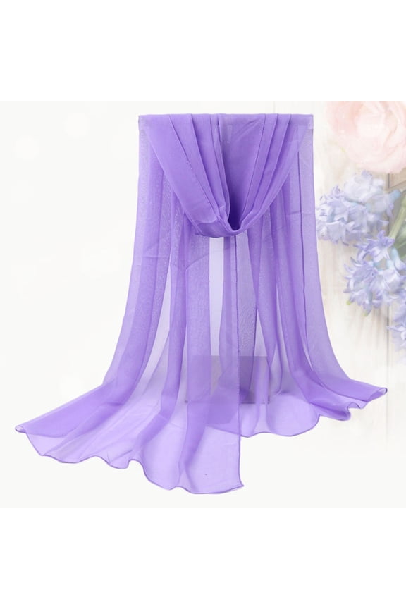Sunscreen Scarf Purple Premium Polyester Fiber Party Beach Travel