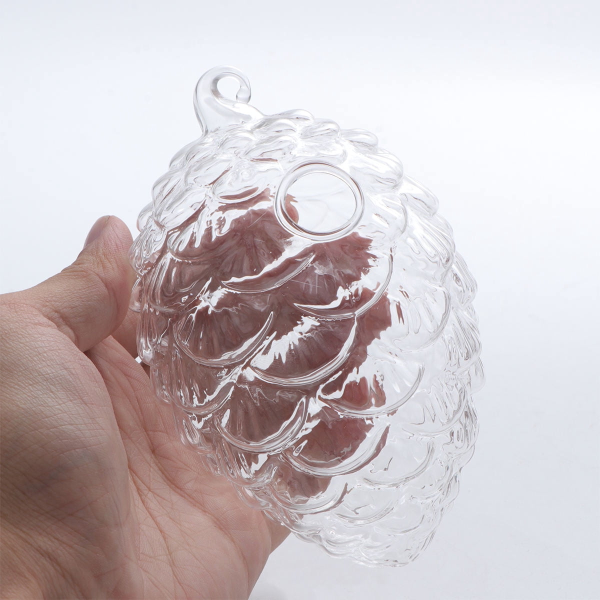 HOOWIFFY Decor Glass Vase in Pine Cone Shape for Stylish Storage and ...
