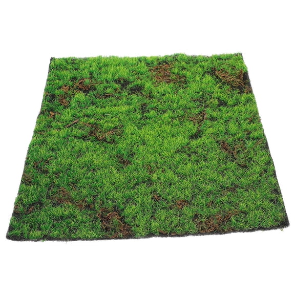 HOOWIFFY Artificial Moss Lawn Carpet, Realistic Green Plastic Moss Mat for Decor, Easy to Install and Maintain