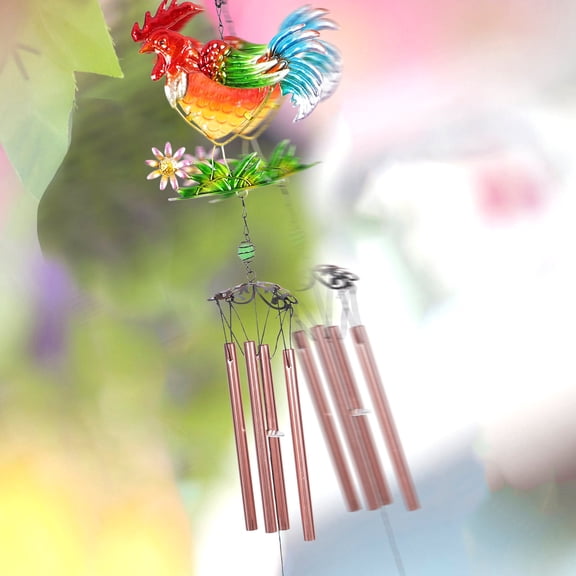 HOOWIFFY Decorative Metal Wind Chime with Clear Sound Tubes Hanging for Patio and Bedroom