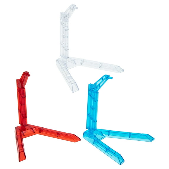 HOOWIFFY Display Figure Holder Base Clear Blue 3Pcs Figures
