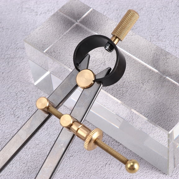 HOOWIFFY Adjustable Creaser Wing Divider Silver Tool for Leathercraft and Metal Measuring