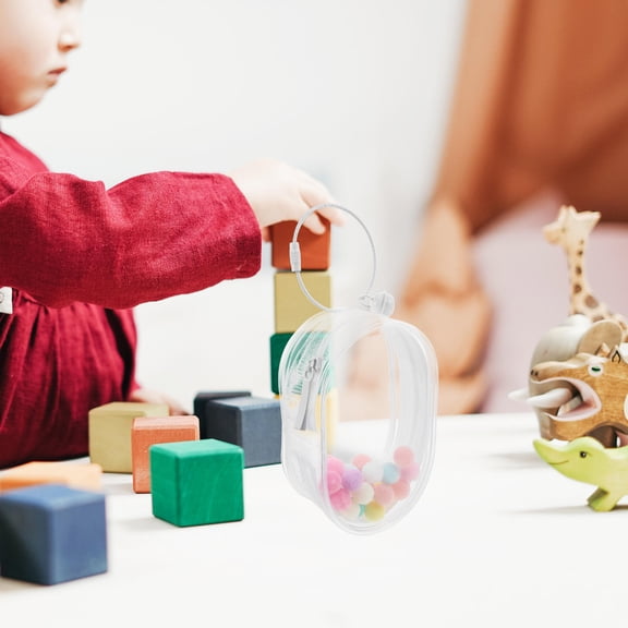 HOOWIFFY Portable PVC Small Doll Display Bag with High Transparency, Figure Storage Case, 1 Set