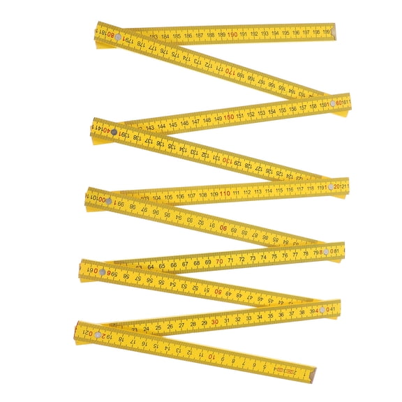 HOOWIFFY Double Sided Foldable Meter Stick with Clear Metric Markings for Accurate Carpentry Use