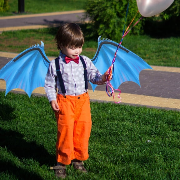 HOOWIFFY Dragon Cape Wings Cosplay Party Accessory Blue 1Pcs for