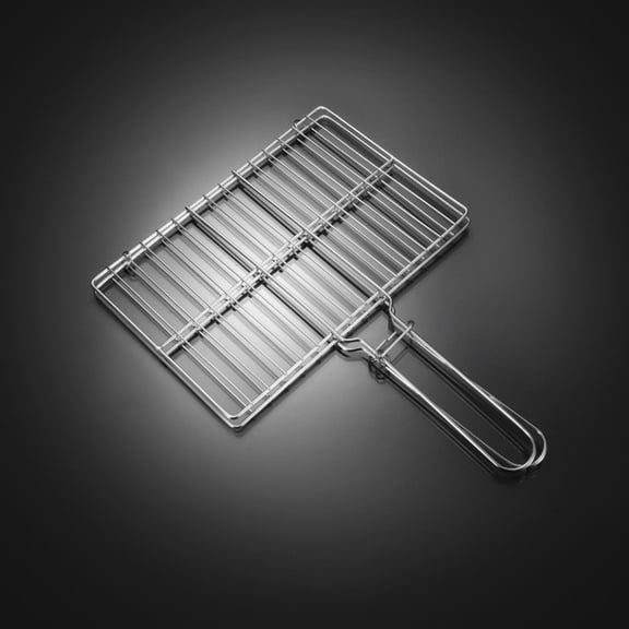 HOOWIFFY Clip Style Stainless Steel Grilling Basket for Vegetables Fish and Meat Outdoors