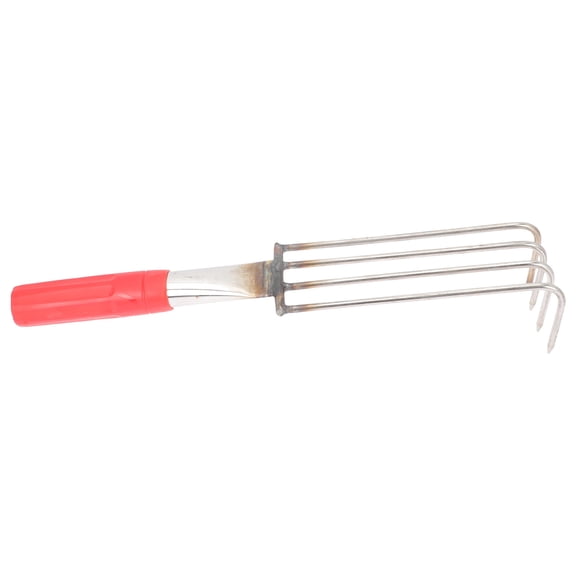 HOOWIFFY Durable Stainless Steel Hand Rake for Beach Clams and Seafood with Ergonomic Handle Design