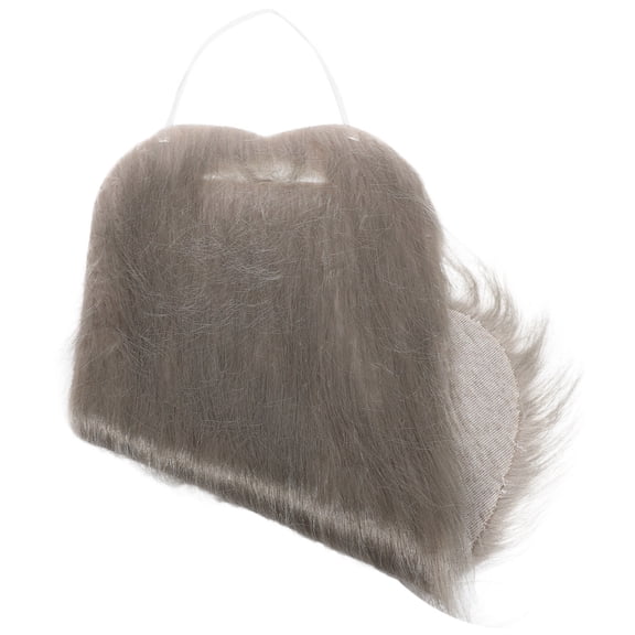 HOOWIFFY Easy Wear Dark Grey Artificial Beard for Costume and Cosplay Events