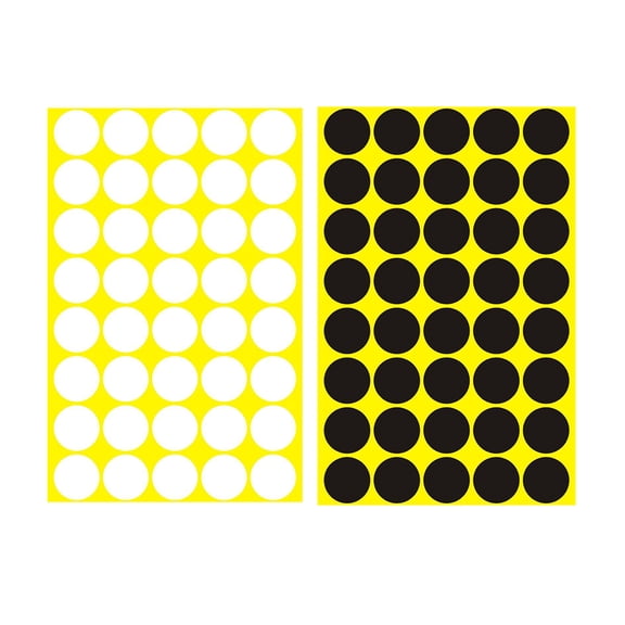 HOOWIFFY Color Round Stickers Eco-Friendly Assorted Color for Marking Use 10Sheets