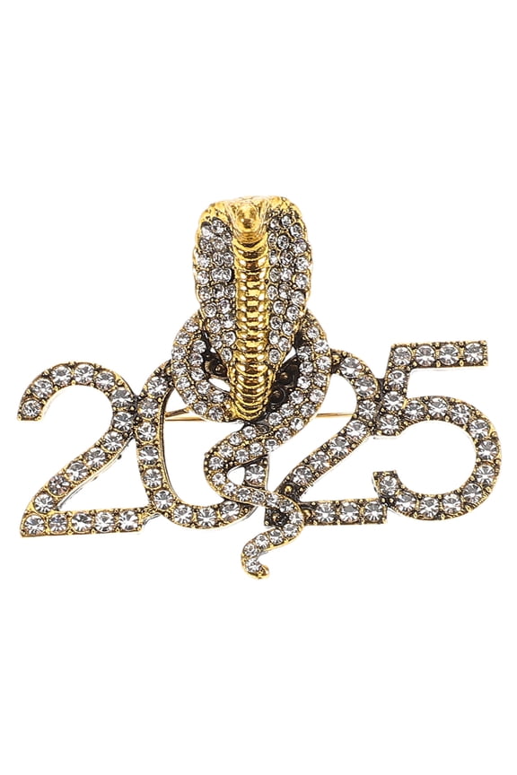 Golden Snake Brooch Pin Adorable Design for Suits and Sweaters