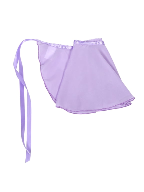 Elegant Violet Ballet Wrap Skirt for Dance, Nylon, Comfortable Fit, Decor Costume Accessory