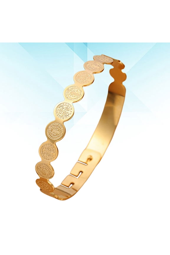 Golden Jesus Bracelet Jewelry Gift for Men Women Ideal for All Occasions and Daily Wear
