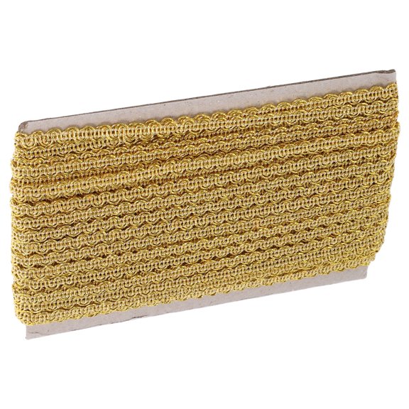 HOOWIFFY Fashionable Golden Polyester Upholstery Trim with S Shaped Design for Sewing and Crafts