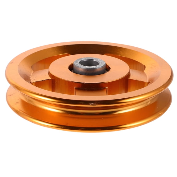 HOOWIFFY Lightweight Aluminum Pulley Wheel Gym Pulley System Replacement Fitness Accessory in Golden Color for Workout