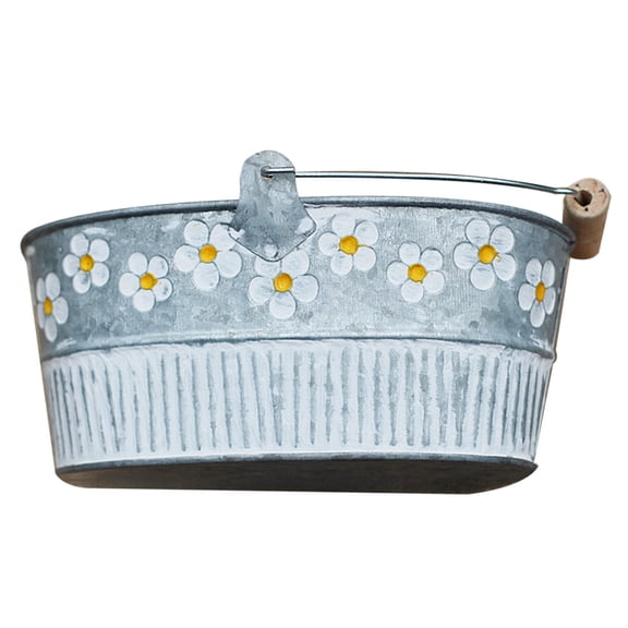 HOOWIFFY Florist Buckets Metal Flower Planter Multi Iron Sheet Planter for Wedding Decor 1Pack