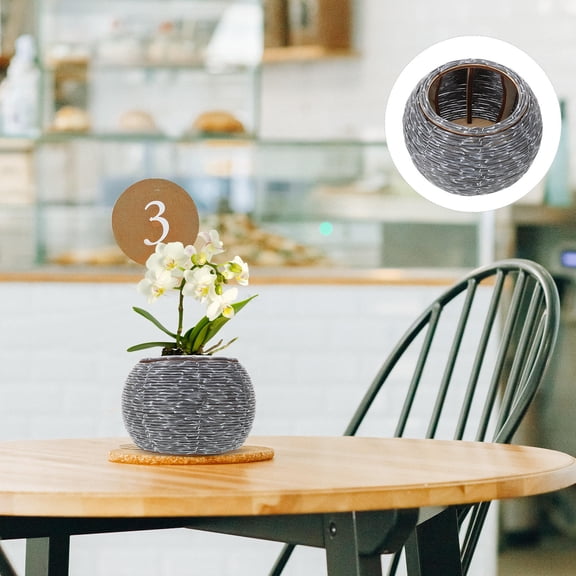HOOWIFFY Basket Planter Plastic Planter Basket Dark Grey Plant Holder Household Item 1Pack