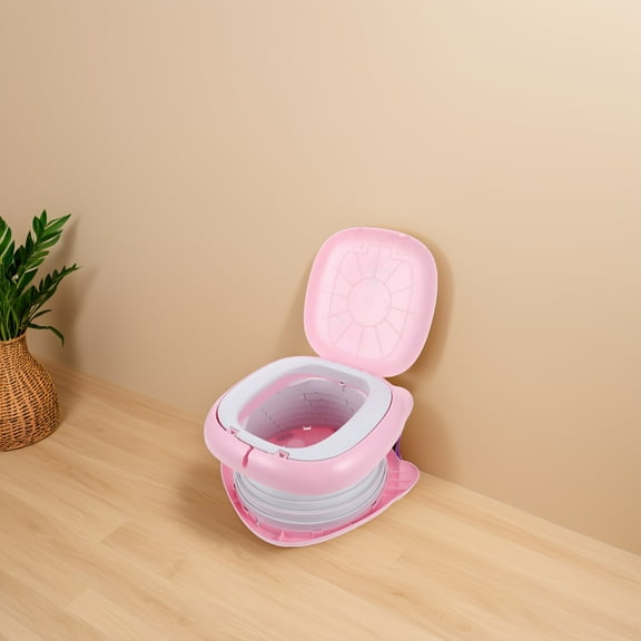 HOOWIFFY Portable Camping Toilet for Toddlers, Foldable PP Potty in , Travel-Friendly and Easy to Clean, 1 Set