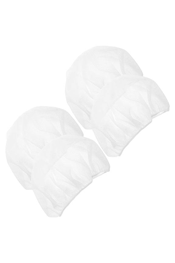 4-Pack White Chef Hats with Elastic Band, Breathable Kitchen Hair Nets for Cooking, Professional Chef Headwear
