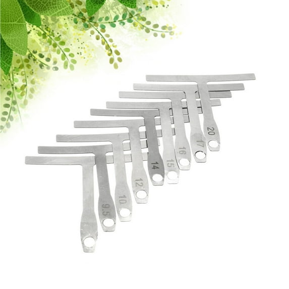 HOOWIFFY 9Pcs Guitar Adjustment Tool Silver Caliper for Electric Acoustic Guitar Use